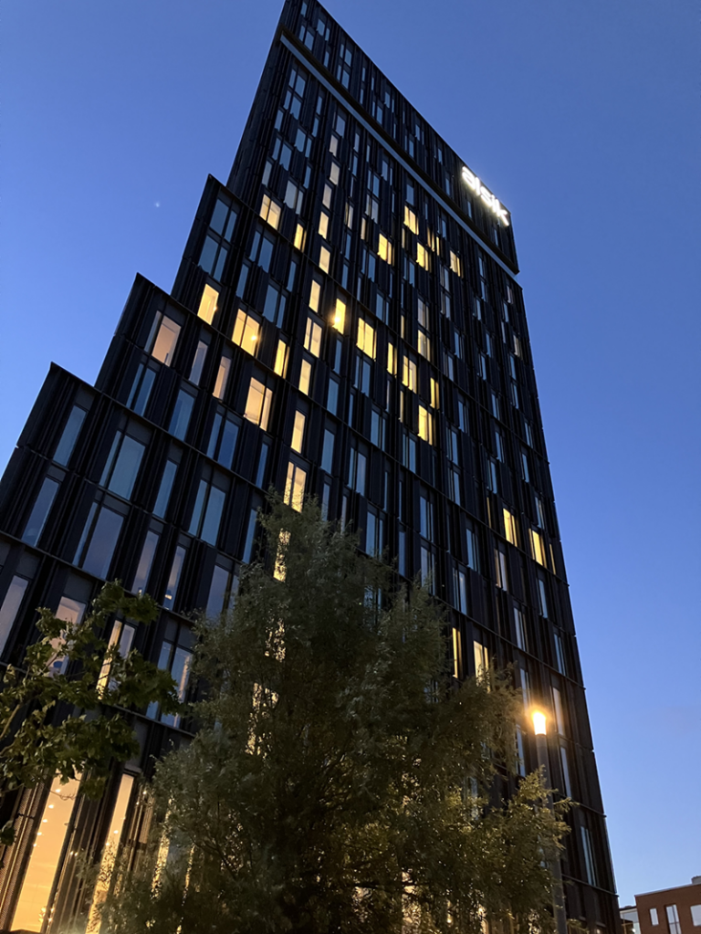 Hotel Alsik i Sønderborg ved nattetide